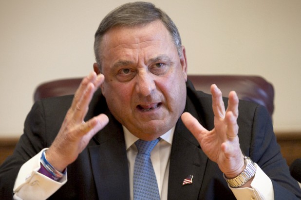 Paul LePage defends the honor of virgin maidens against the monkeys.