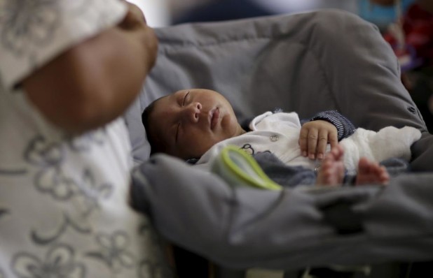 Gustavo Henrique, who has microcephaly, son of Jaqueline Maria and Geovane Silva, undergoes medical treatment at the Oswaldo Cruz Hospital in Recife, Brazil, January 26, 2016. REUTERS/Ueslei Marcelino