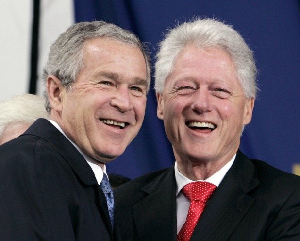 Description=U.S. President George W Bush joins former U.S. President Bill Clinton as they attend the official groundbreaking ceremony for the Martin Luther King Jr. Memorial in Washington, November 13, 2006. REUTERS/Larry Downing (UNITED STATES)