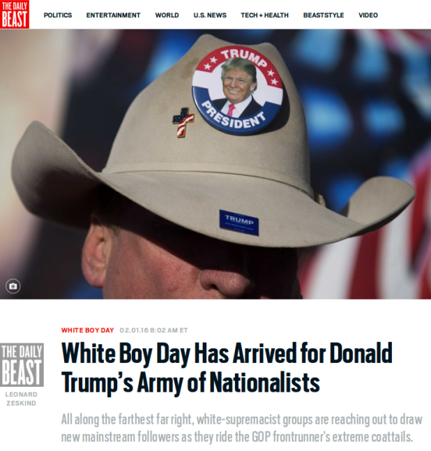 White Boy Day Has Arrived for Donald Trump’s Army of Nationalists - The Daily Beast