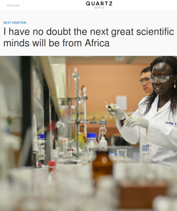 I have no doubt the next Einstein will be from Africa - Quartz