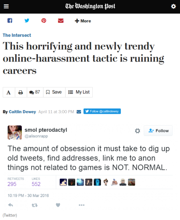 This horrifying and newly trendy online-harassment tactic is ruining careers - The Washington Post