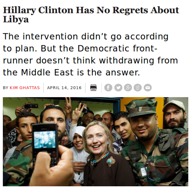 Hillary Clinton Has No Regrets About Libya | Foreign Policy