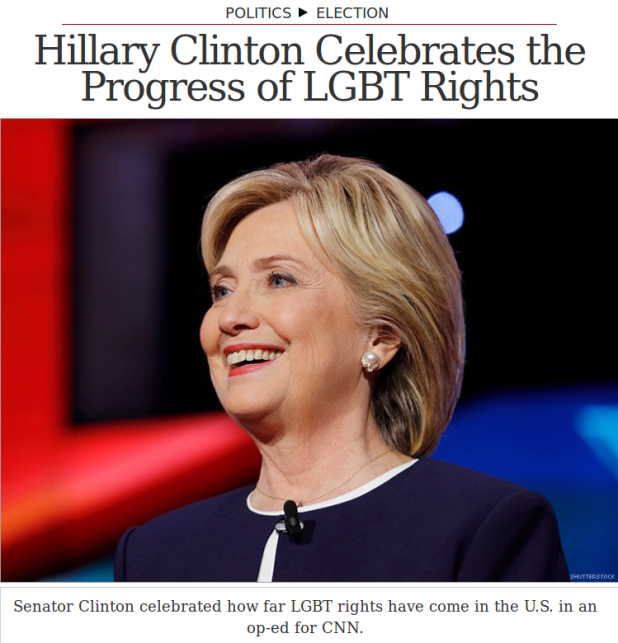 Hillary Clinton Celebrates the Progress of LGBT Rights | Advocate.com