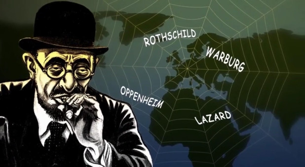 jew-banker-cigar-oligarch-names-rothschild-etc-spider-web-world-map