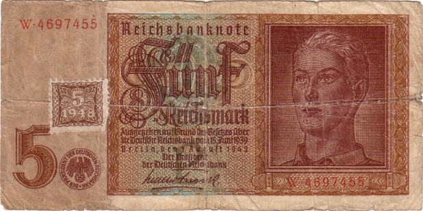 5_Reichsmark_1942_Wertmarke_1948