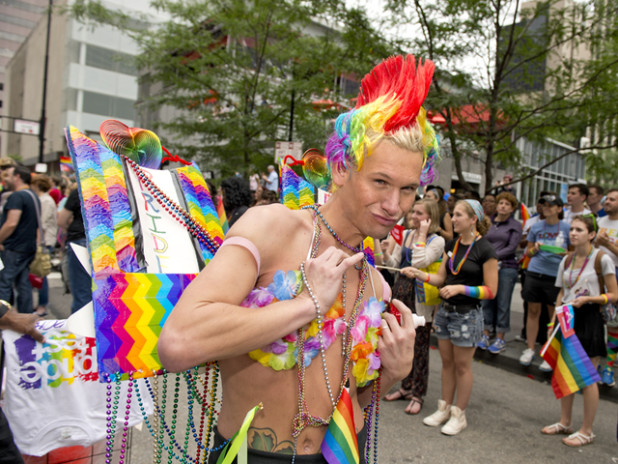 WCPO JUNE 27, 2015 - PRIDE - The Cincinnati Pride Parade and Festival drew thousands of people Downtown on Saturday, June 27, 2015. The parade makes its way down Vine Street past Fountain Square. Photo: David Sorcher