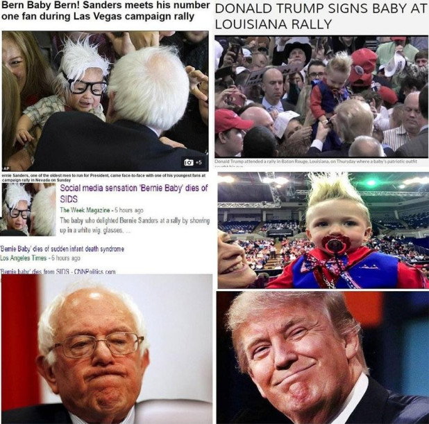 trump meme magic bernie baby