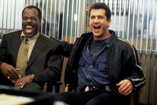 LETHAL WEAPON 4, Danny Glover, Mel Gibson, 1998, laughing