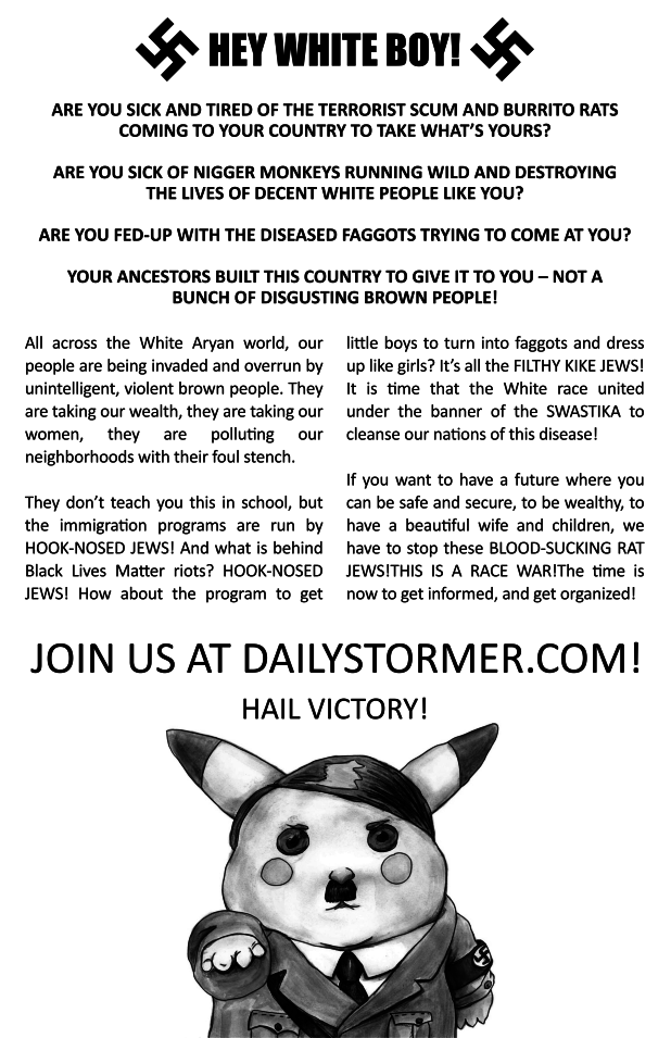 alt-right nazi pokemon flier 1