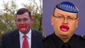 Victoria's ultra-homo Premier (L) and his bitch Police Commissioner (R)