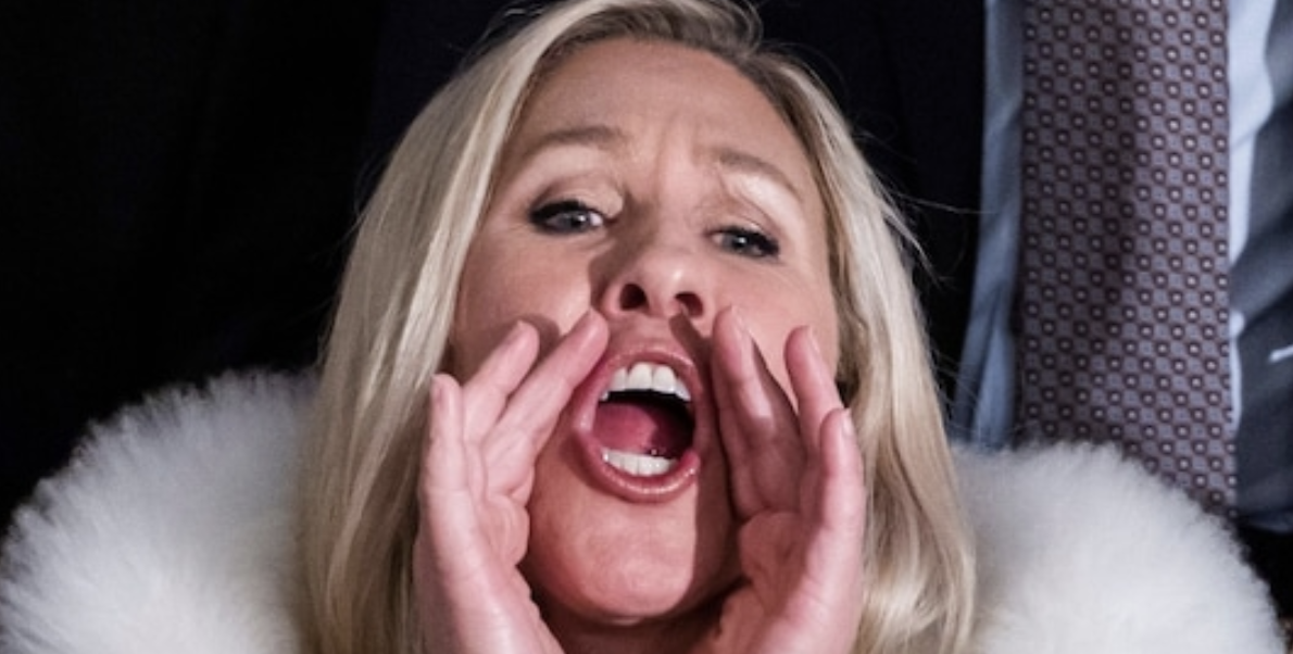 Whore Marjorie Shows Hunter Biden’s Cock to Congress