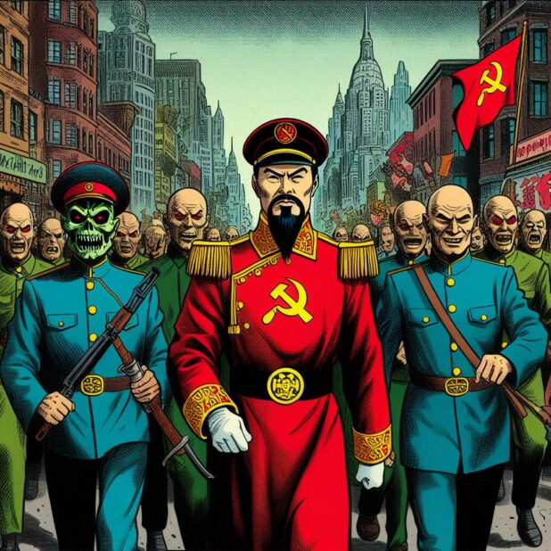 Tucker Carlson wants you to think Ming the Merciless is going to march on America with an army of communist wraiths
