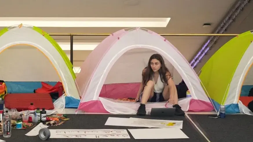 New School Faculty Members Set Up First Staff-Led Gaza Solidarity Encampment